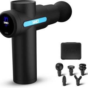 Sanbo Massage Gun Mini Gen 2 - Met 5 Opzetstukken En 6 Standen - Sport en Relax Massage Apparaat - Massage Pistool - Professioneel - Zwart