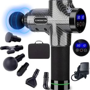 ClinicDoctor Massage Gun - Professionele Spierherstel & Ontspanning  30 Instelbare Snelheden  Stille Motor  6 Massagekoppen - Massage apparaat