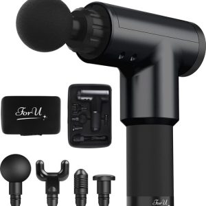 ForU Massage Gun - Massage Apparaat - Massage pistool - Incl. 4 opzetstukken - Draadloos - Incl. opbergkoffer